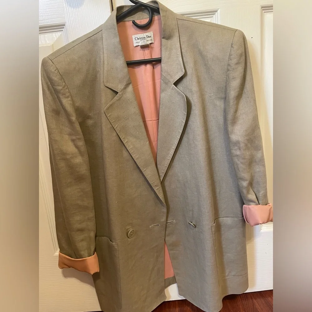 Christian Dior 80s Linen Blazer
